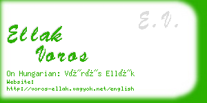 ellak voros business card